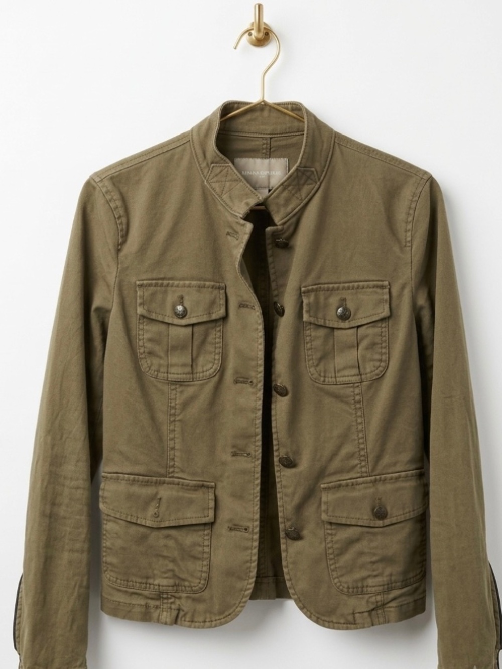 Banana Republic Olive Green Military Utility Jacket- Size 2